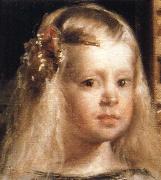 Las Meninas.Ausschnitt:Kopf der Infantin